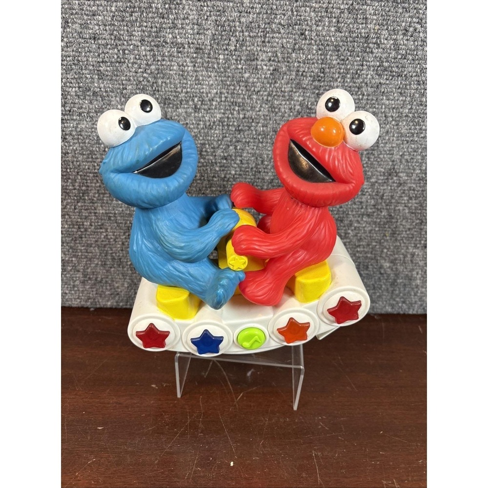 Jim Hensen 1998 Elmo & Cookie Monster Tyco Preschool‎ Musical Rocking SeeSaw Toy